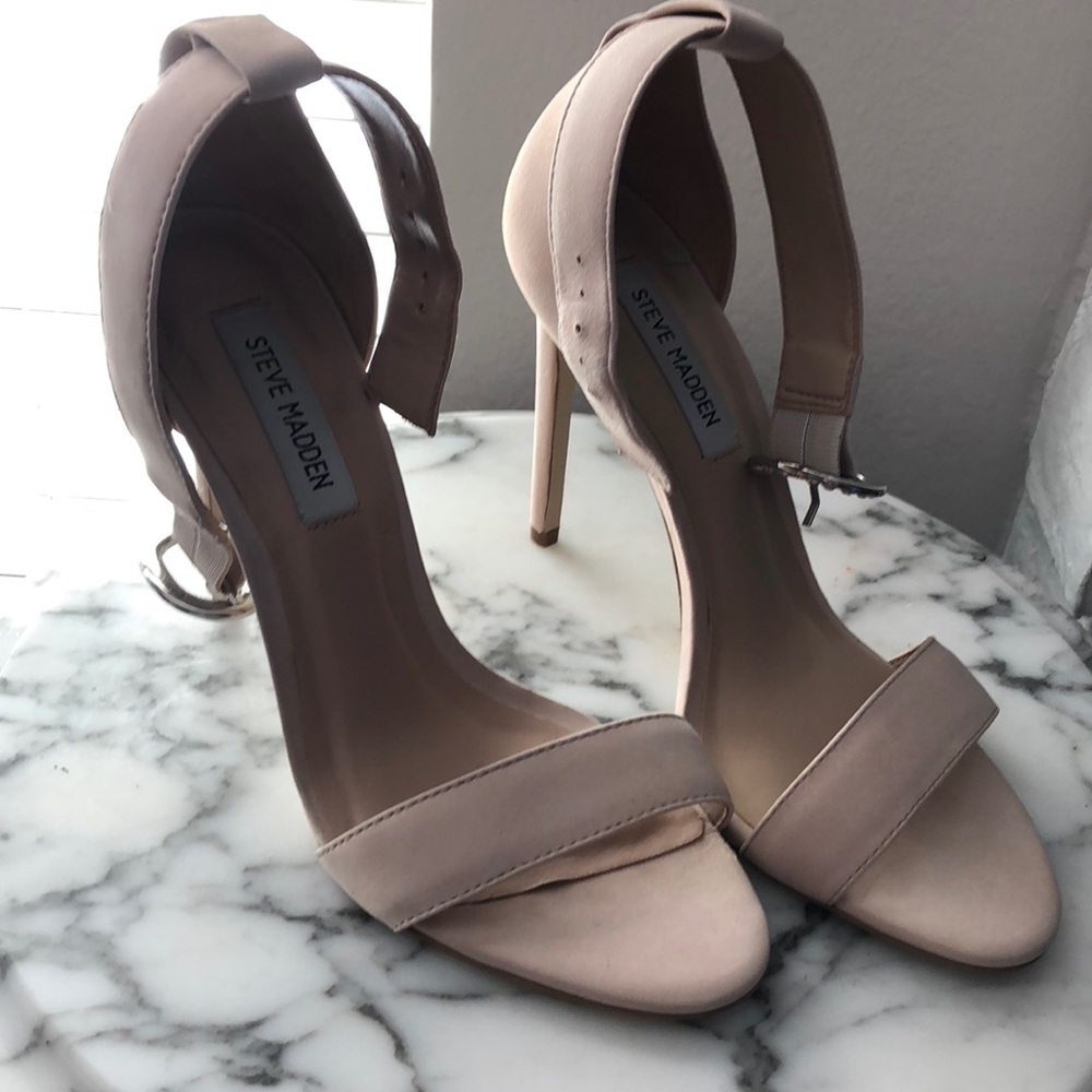 Steve Madden beige heels worn twice